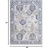 Trellis Area Rug - Washable vintage floral bohemian carpet with non-slip backing for entryways and bedrooms - 2 of 4