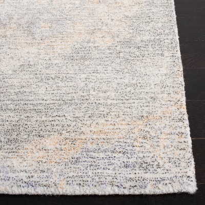 Ivory and Gold 6' x 6' Square Hand-Tufted Wool Rug