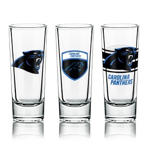 NFL Shot Glass, 6-Pack Set, with Multiple Designs - Carolina Panthers - 1 of 1