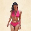 Women's Textured Bikini Sets with Adjustable String Ties - Cupshe - 3 of 4