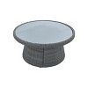 Outdoor Sofa Set, PE Wicker Sofa With Cushions, Sectional Sofa Set for Free Combination, Multifunctional Table and Stools-Coolbibila - 4 of 4