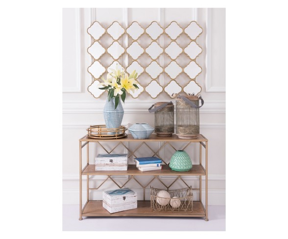 ZM Home 47" Decorative Rectangular Mirror Gold