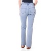 Rekkuna Women's Stretch Straight Leg Jeans – Mid-Rise Pull-On Shaping Denim with Elastic Waistband and 5-Pocket Design - 3 of 4