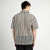 Campus Sutra Men Men's Midnight Black:Cream Oversized Candy Striped Shirt - 4 of 4