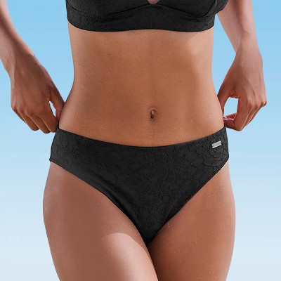 Women's Lace Textured Bikini Swimsuit Bottom - LASCANA