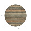 HomeRoots 8' Fern Green And Rust Round Aztec Washable Indoor Outdoor Area Rug - 3 of 4