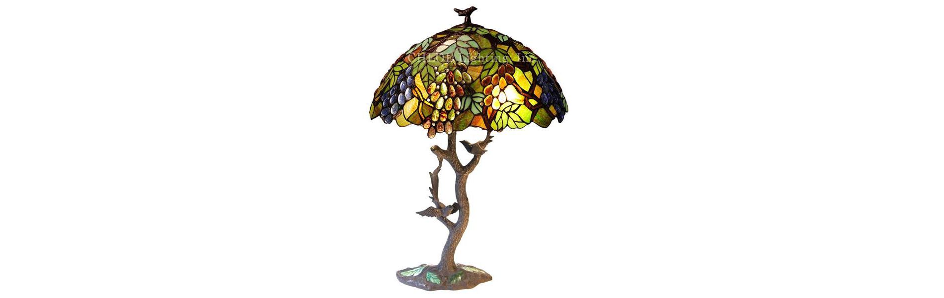 Chloe Lighting 2 Light Tiffany-style Featuring Leafs & Grapes Table Lamp Oval Shape 20" Inch Shade