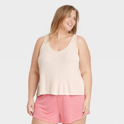 Women's Cozy Ribbed Pajama Tank Top - Auden™