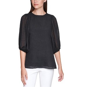 Calvin Klein Womens Textured Pullover Blouse - 1 of 1