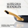 Farberware Forged Induction Ceramic Nonstick Pots and Pans Set with Lids , Suitable for All Stovetops, 12 Piece Cookware Set - Black and Gold - 4 of 4