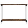 vidaXL Console Table Smoked Oak 39.8 in.x12 in.x29.5 in. Engineered Wood - 4 of 4