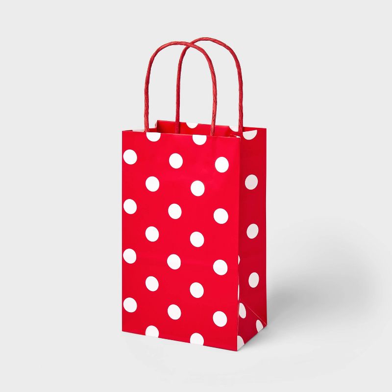 XS Gift BagWhite/Red - Spritz&#8482;: Polka Dotted, Holiday Treats & Sweets Carrier, All Occasions, 1 of 6