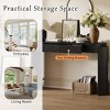 NicBex Modern Wood Grain Console Table with 2 Drawers & Fluted Legs,Oval Entryway Table Foyer Tables for Entryway,Hallway,Living Room - 3 of 4