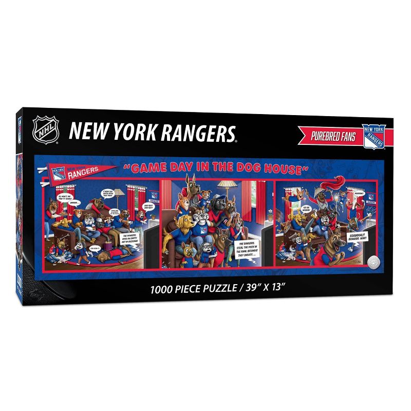 NHL New York Rangers Game Day in the Dog House Puzzle - 1000pc, 1 of 4