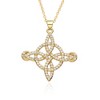 Elegant Pendant Necklace for Women – Fashionable Celtic Knot, Gilded Sterling, with Zirconia Accents - 3 of 3