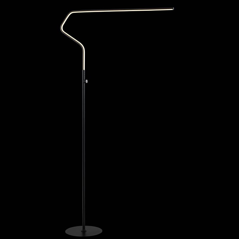 65.25&#34; Metal Floor Lamp (Includes LED Light Bulb) Black - Jonathan Y, 4 of 7