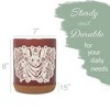 Elanze Designs Kitchen Utensil Holder With Non Slip Cork Base Large 8 Inch Ceramic Storage Crock Forest Animal Countertop Organizer Floral Mouse Red - 2 of 4