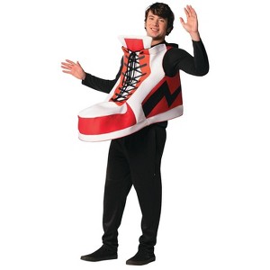 Imposta Costumes Adult High top Sneaker Costume Bodysuit One Size Red - 1 of 1