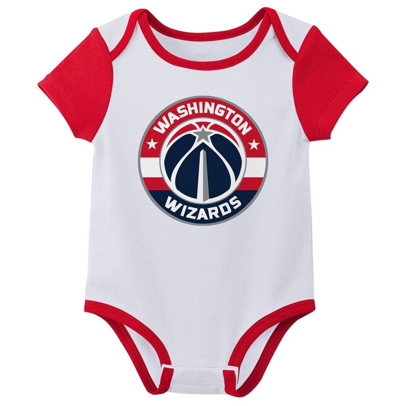 NBA Washington Wizards Infant Boys&#39; 3pk Bodysuit Set, 3 of 5