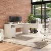 Bush Furniture Cabot 72W L Shaped Computer Desk with Drawers, White - 2 of 3