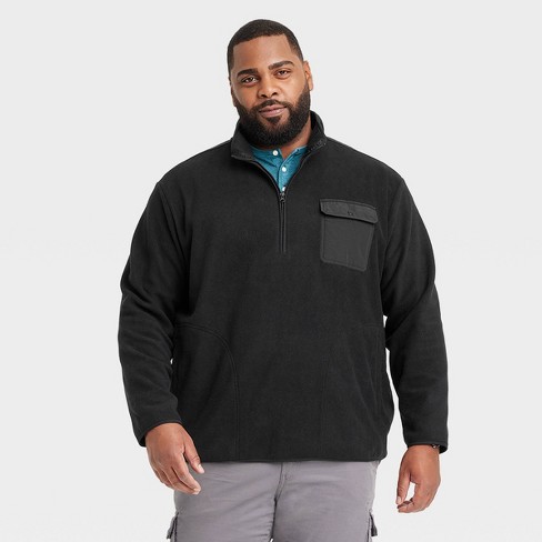 Men's Quarter-Zip Sweatshirt - Goodfellow & Co™ Black XXL