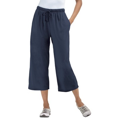 Woman Within Plus Size Sport Knit Capri Pant