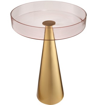 Alo Side Table Pink and Gold
