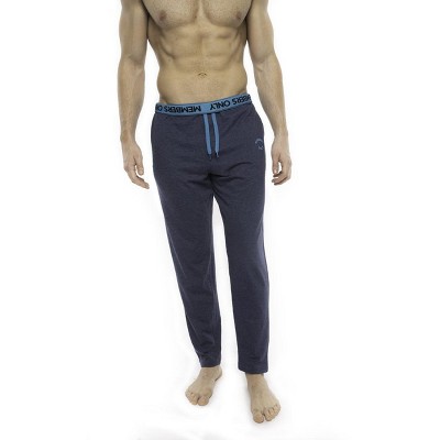 Members Only Men's Heather Contrast Elastic Sleep Pant, Lightweight Sweatpants for Men Cotton