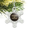 Southwest Minnesota State University Mustangs Logo Metal Snowflake Christmas Tree Holiday Ornament - 2 of 3
