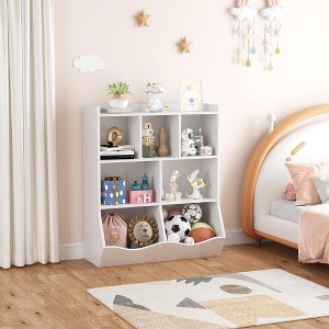 Whizmax 3-Tier Kids Bookshelf and Bookcase for Storage Books and Toys,Multi Shelf with Cubby Cabinet for Kids Bedroom,Playroom and Nursery - 1 of 4