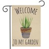 Striped Garden Pot Spring Burlap Garden Flag 18" x 12.5" Briarwood Lane - 2 of 4