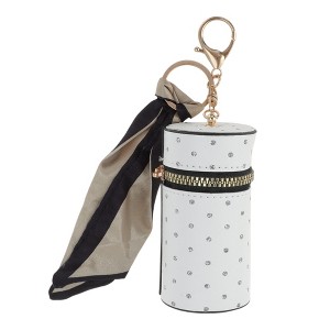 Unique Bargains Lipstick Bag with Polka Dot Pattern Handbag Charm 1 Pc - 1 of 4