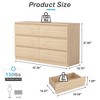Resenkos Modern Mid Century 6 Drawer Wide Dressers Chests for Bedroom, Chest of Drawer Organizer - 2 of 4