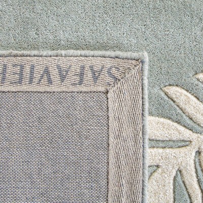 Handmade Light Blue Wool and Viscose Tufted Area Rug