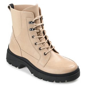Journee Collection Womens Hallam Round Toe Block Heel Hiker Booties - 1 of 4