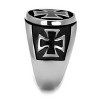 Slickblue Stainless Steel Men's Iron Cross Ring, High Polished, Religious Biker Jewelry, Sizes 8-13 - 4 of 4