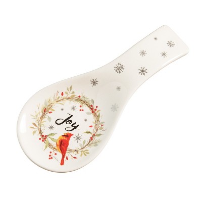 C&F Home Joy Cardinal Wreath Spoon Rest