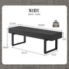 ORRD 59" Upholstered Bench for End of Bed, Padded Entryway Shoe Bench with Rubberwood Frame, Modern Living Room Storage, Black - 2 of 4