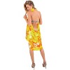 LA LEELA Women's Summer Bikini Wraps Beach Wrap Coverup Sarong Skirt Bathing suit Swimwear Swimsuit Coverup for Women One Size Yellow, Fish - 3 of 4