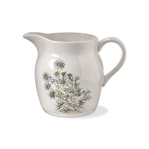 tagltd Chamomile Floral Printed Stoneware Water Beverage Pitcher, 56 oz - 1 of 3
