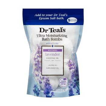 Dr Teal's Soothing Lavender Ultra Moisturizing Bath Bomb - 5ct