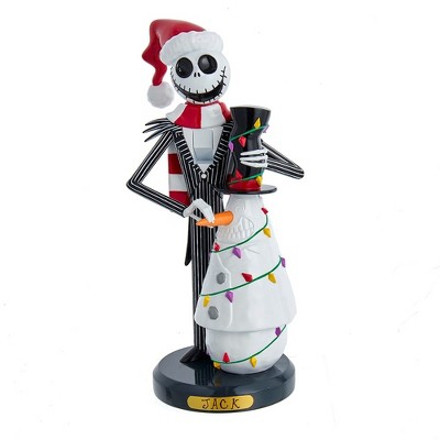 Kurt Adler 11-Inch Disney Nightmare Before Christmas Jack Skellington with Snowman Nutcracker