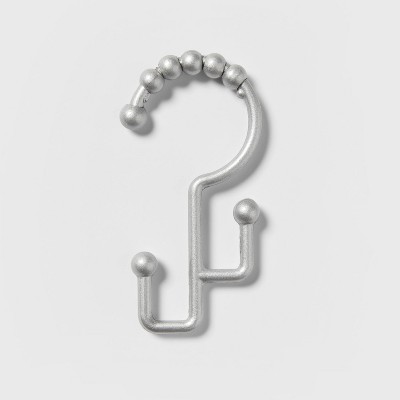 Double Glide Rustproof Aluminum Shower Curtain Hooks - Made By Design™