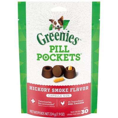 Greenie Pill Pockets for Dogs Capsule Size - Hickory Smoke Flavor (Pack of 2)