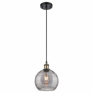 Ballston - 1 Light Athens Deco Swirl Mini Pendant In IndustrialStyle-10 Inches Tall and 8 Inches Wide - 1 of 1