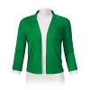 Women’s 3/4 Sleeve Cropped Cardigan Sweaters Open Front Knit Short Bolero Shrugs - 3 of 4
