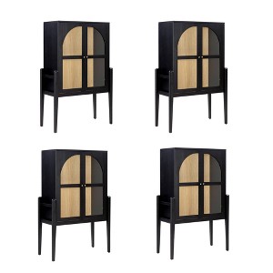 Nathan James Set of 4 Shadow Storage Cabinet Black - 1 of 4