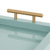 Kate and Laurel Halsey Wood Rectangle Decorative Tray, 10x24, Blue - 3 of 4