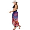 HAPPY BAY Women's Beachwear Summer Bikini Wraps Beach Wrap Sarong Coverups Skirt Swim Cover Up Swimwear Coverups for Women One Size Rainbow, Palm Tree - 4 of 4
