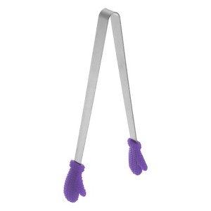 Unique Bargains Stainless Steel Tiny Gloves Shape Cooking Kitchen Food Tongs - 1 of 4